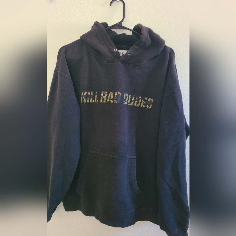 Kill Bad Dudes KBD black Camo Lg Hoodie